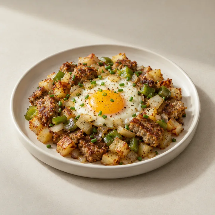 Cincinnati Goetta Hash & Eggs