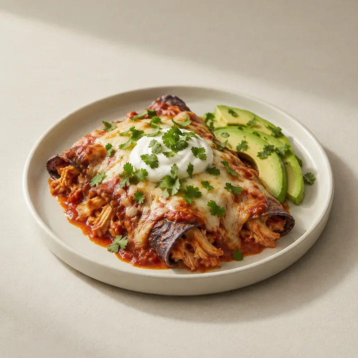 Santa Fe–Inspired Blue Corn Enchiladas