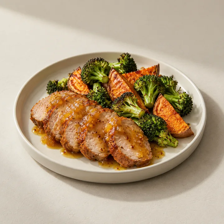Peach-Mustard Pork Tenderloin